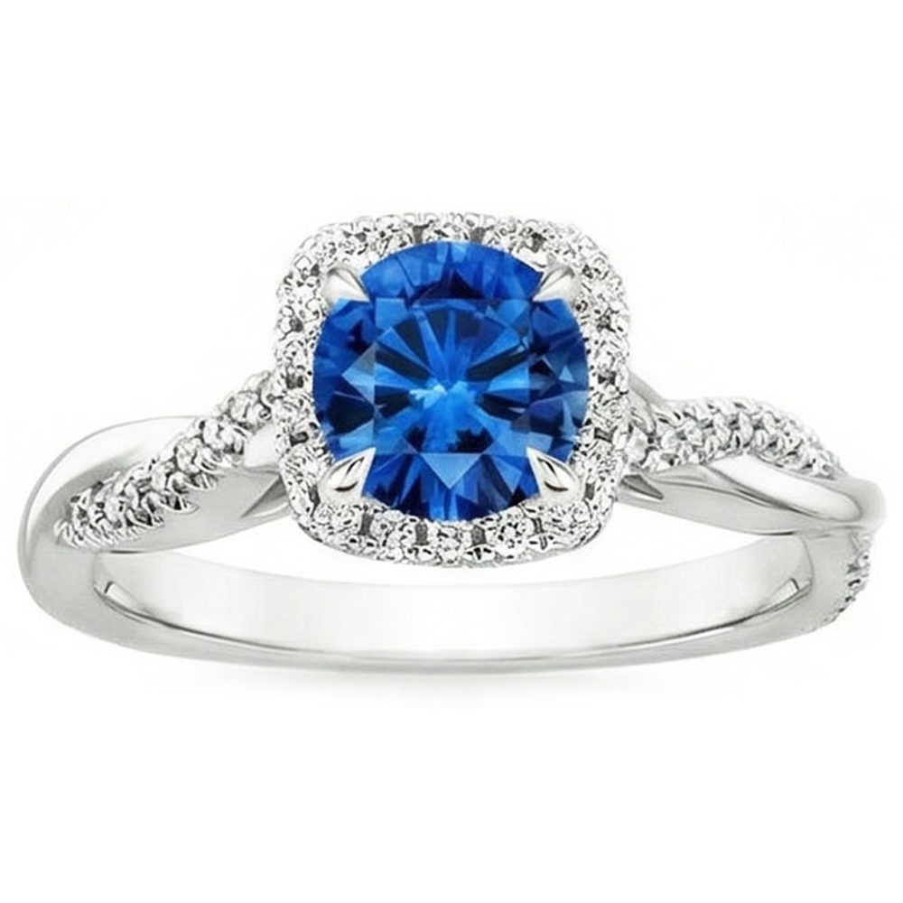 echter round diamant 3.70Karat ring Detailansicht