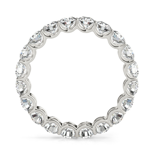 Edler Diamant Rund-Brillant Eternity Band in 14K Weißgold – Frontansicht