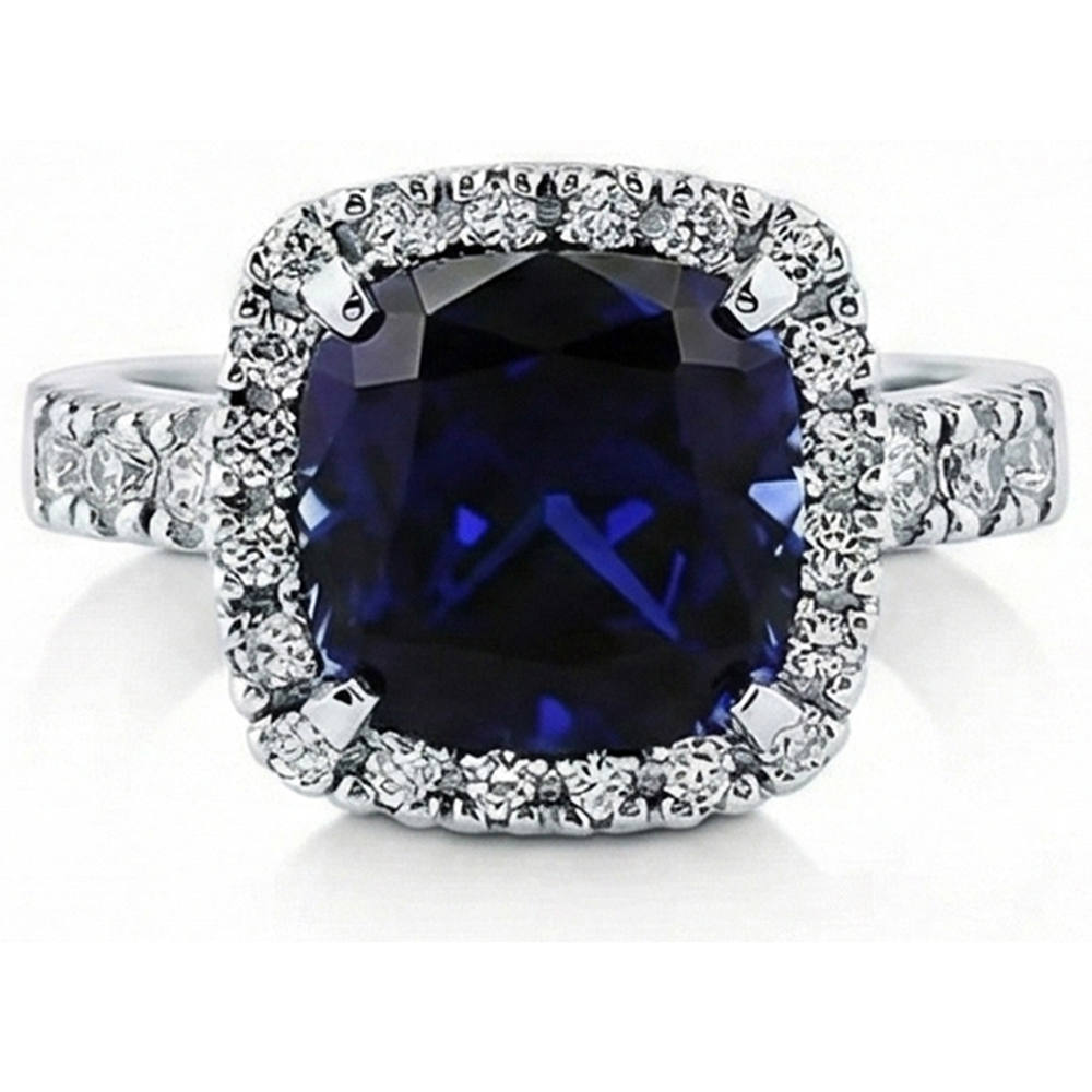 4 Carat Kissen-Saphir-Verlobungsring