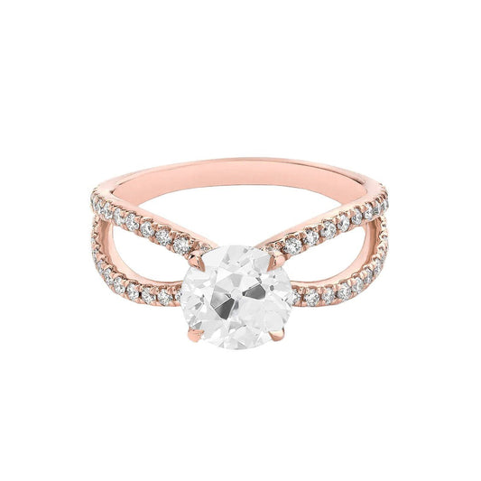 4 Karat Altschliff Echt Diamantring Roségold Schmuck