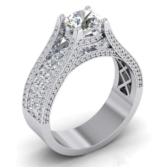 4 Karat Damen Diamant Verlobung Ring Gold 14K