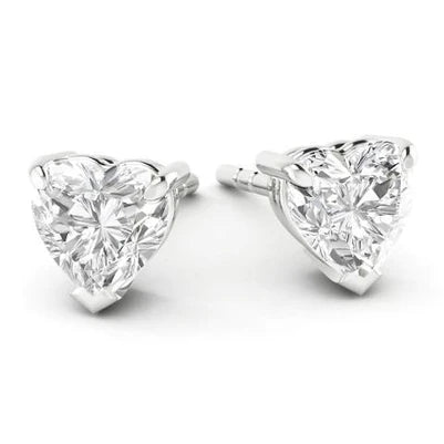 4 Karat Echt Diamant-Ohrstecker im Herzschliff