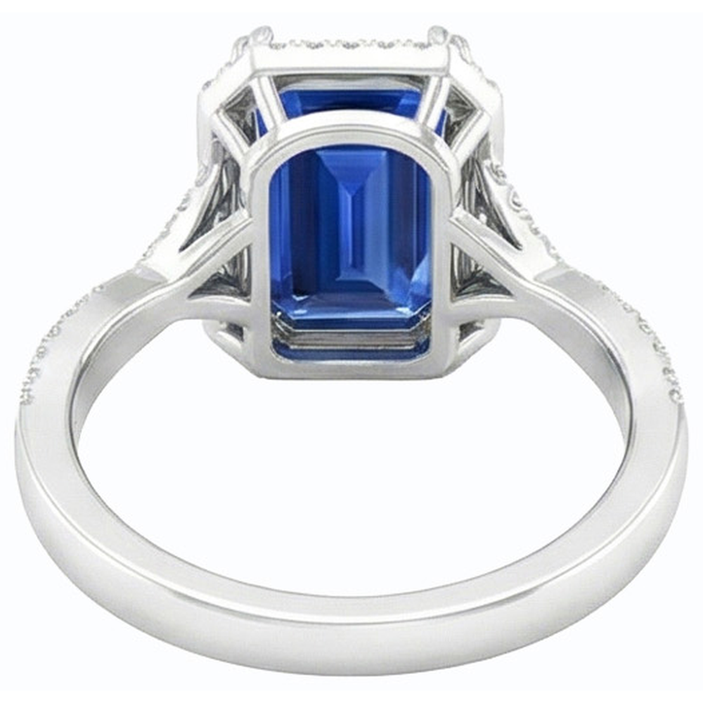 echter round diamant 4Karat ring Seitenansicht