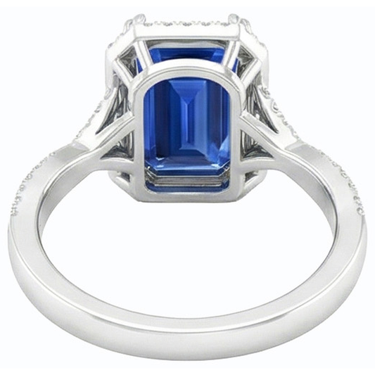 echter round diamant 4Karat ring Seitenansicht
