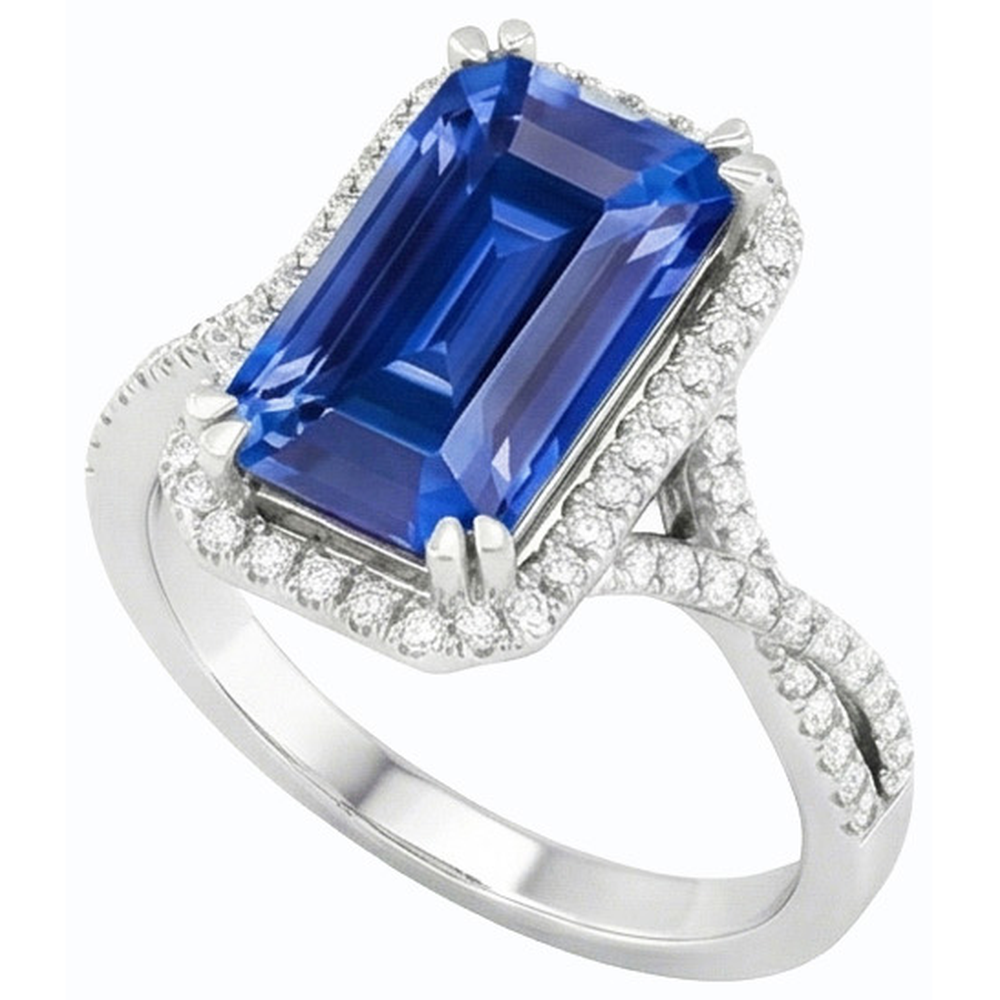 echter round diamant 4Karat ring Detailansicht