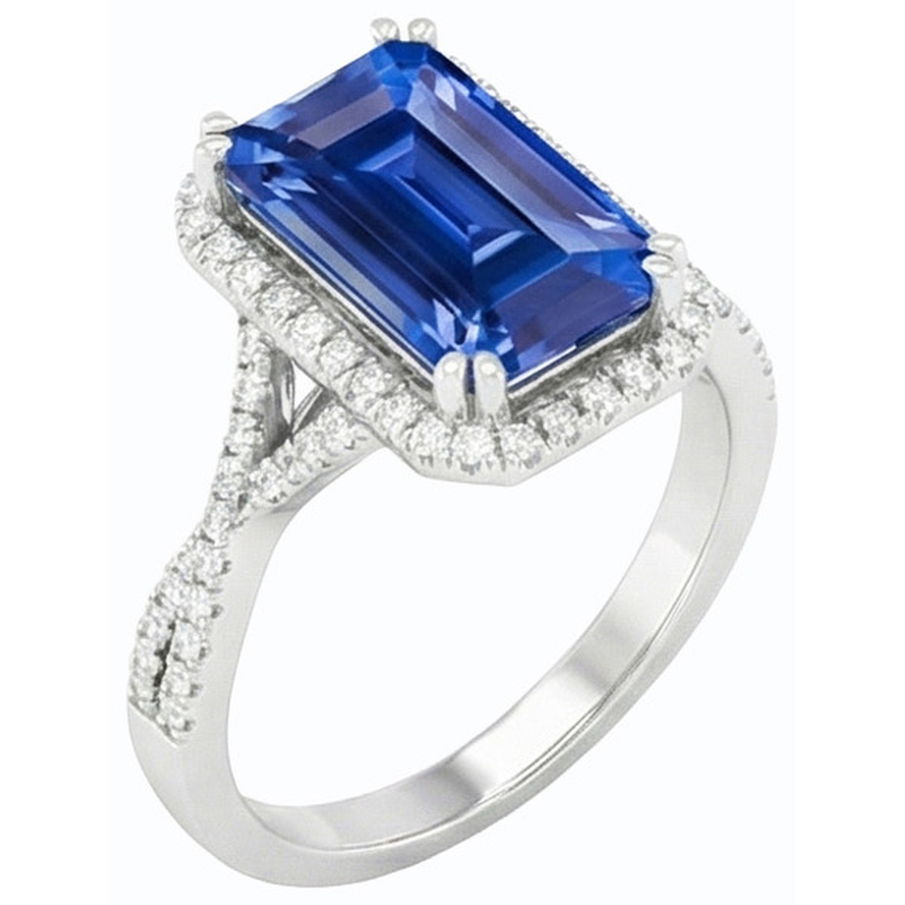 echter round diamant 4Karat ring Draufsicht