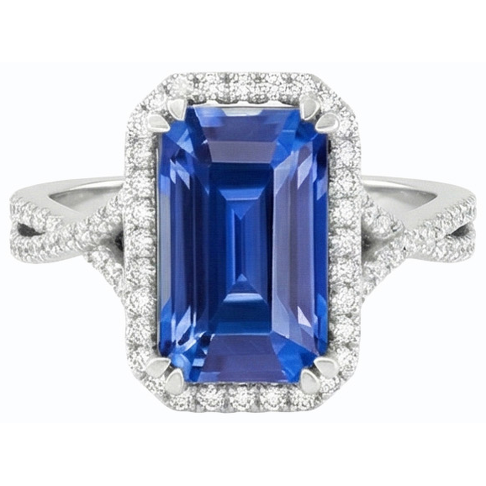 echter round diamant 4Karat ring Profilansicht