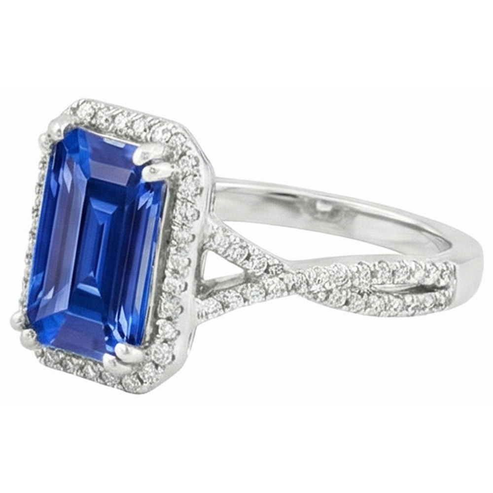 echter round diamant 4Karat ring auf Weiß