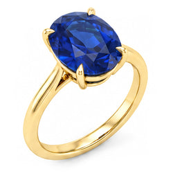 4 Karat Saphir-Verlobungsring aus Gelbgold