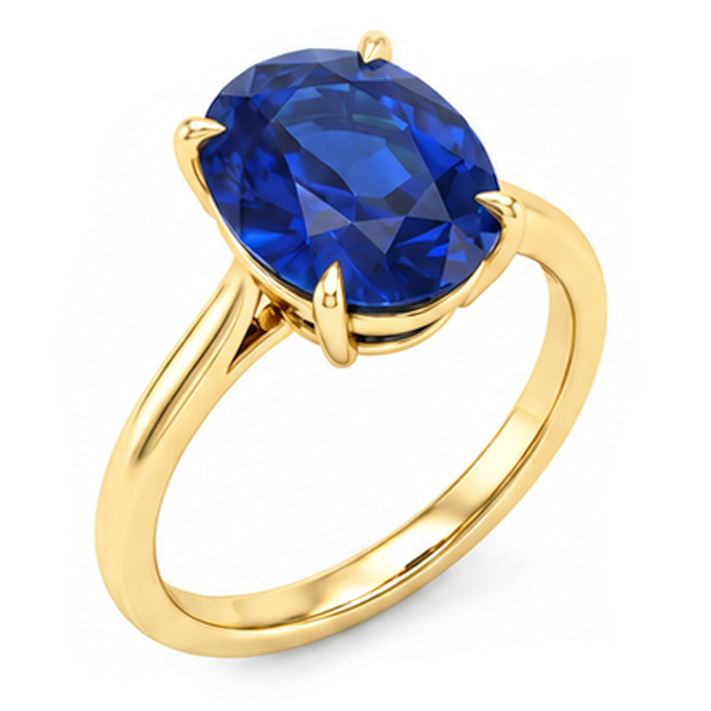 4 Karat Saphir-Verlobungsring aus Gelbgold
