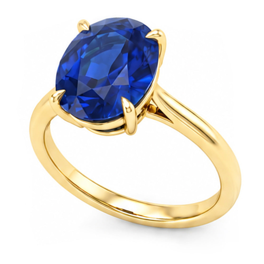 4 Karat Saphir-Verlobungsring aus Gelbgold