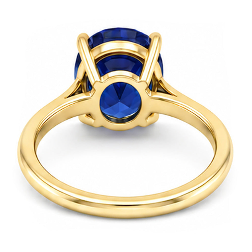 4 Karat Saphir-Verlobungsring aus Gelbgold