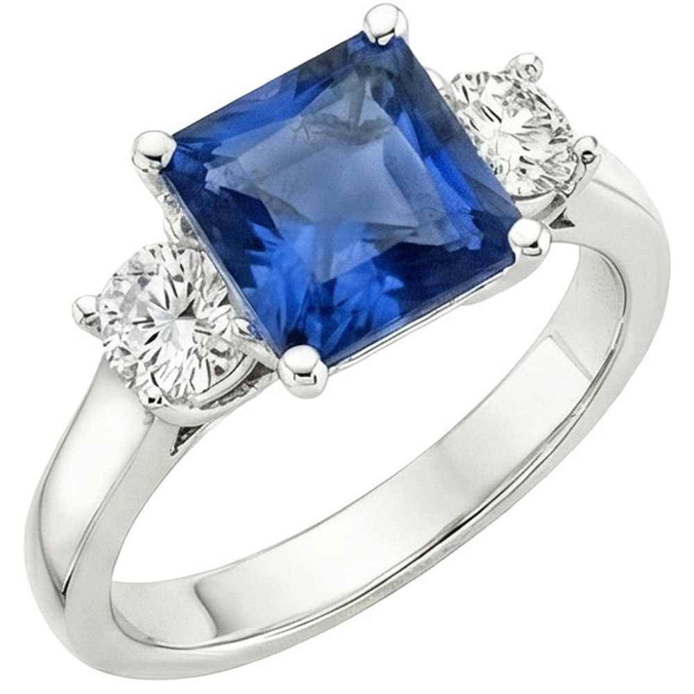 echter round diamant 4Karat ring Seitenansicht