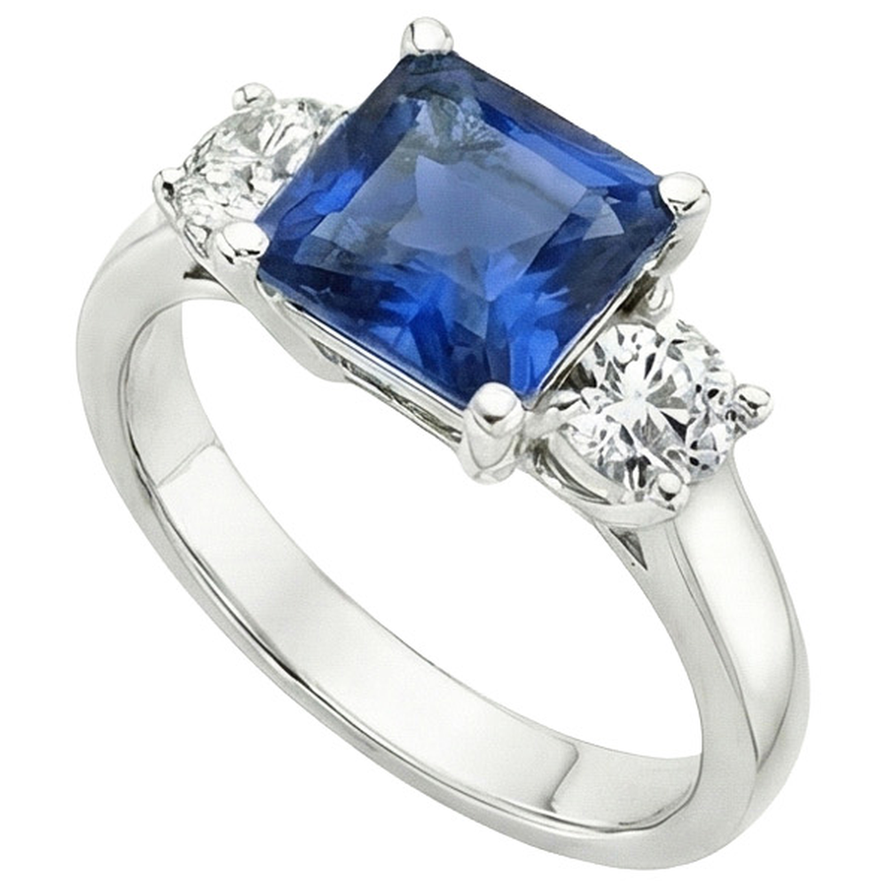 echter round diamant 4Karat ring Draufsicht