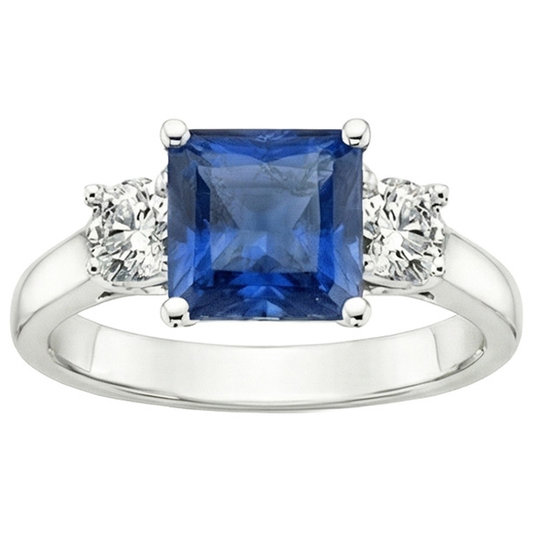 echter round diamant 4Karat ring Detailansicht