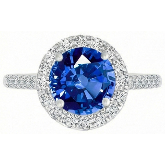 echter round diamant 2.50Karat ring Vorderansicht