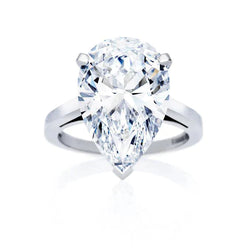4 ct Ehering mit birnenförmigem Echt Aus der Erde Abgebauter Natürlicher Diamant
