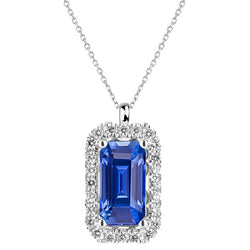 Funkelnder Blauer Saphir Edelstein-Anhänger 4,25 Karat – 14K
