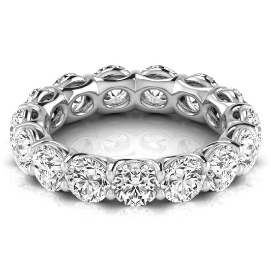 Brillant Brillantschliff Eternity Band in 14 Karat Weißgold – Frontansicht