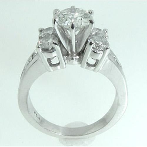 4,01 Ct. Weißgold-Echt Diamant-Ring-Verlobungsring