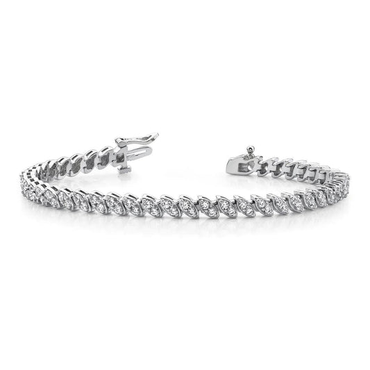 4,40 ct Brillantschliff Two Peas In A Pod Echt Diamanten Armband Weißgold