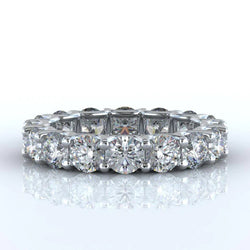 4,80 Karat runder Echt Aus der Erde Abgebauter Natürlicher Diamant Eternity Ehering Schmuck