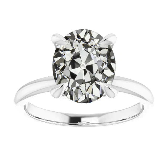 Antik-Kissen-Schliff Brillant Ring in 14K Weißgold – Hauptansicht