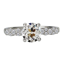Antik-Kissen-Schliff Edler Diamant Antragsring in 14 Karat