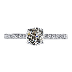 Luxuriöser Edler Diamant Akzent-Solitär-Ring – 1,50 Karat 14