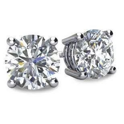 4.00 Carats Echt Diamanten Studs Earrings Gold White 14K