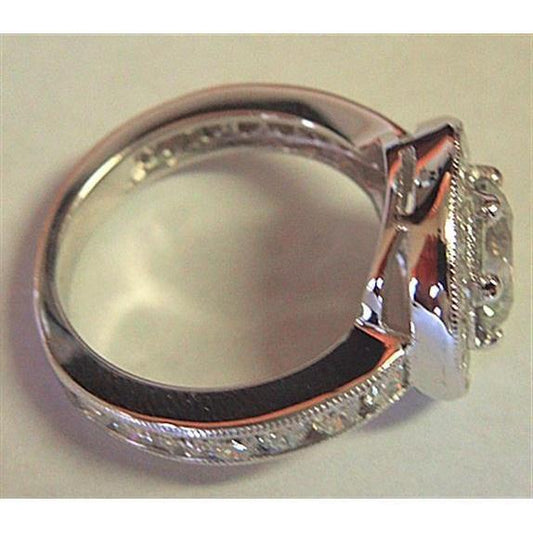4.00 Ct Großer Natürlich Diamantring Runder Diamant Halo Ring 