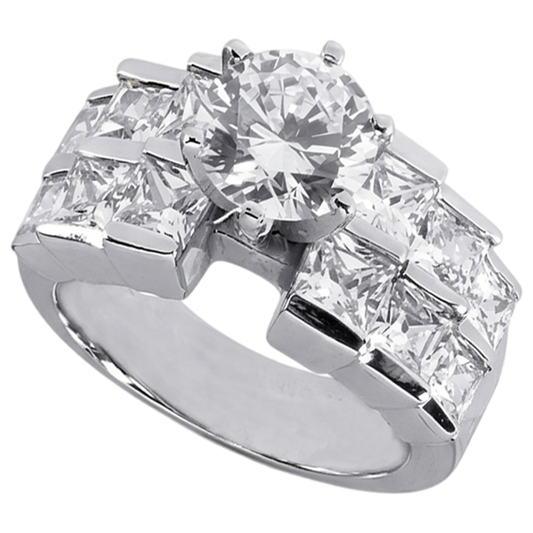 4,25 Karat Aus der Erde Abgebauter Natürlicher Diamant-Verlobungsring Echte große Aus der Erde Abgebauter Natürlicher Diamanten