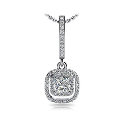 4.25 ct wunderschöne Echt Aus der Erde Abgebauter Natürlicher Diamant-Tag-zu-Nacht-Tropfen-Anhänger-Halskette Weißgold