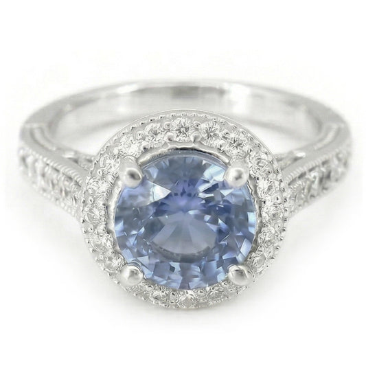 echter round diamant 4.86Karat ring Vorderansicht
