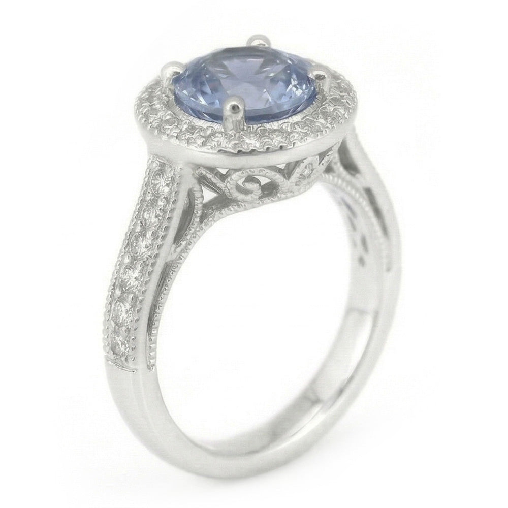 echter round diamant 4.86Karat ring Draufsicht