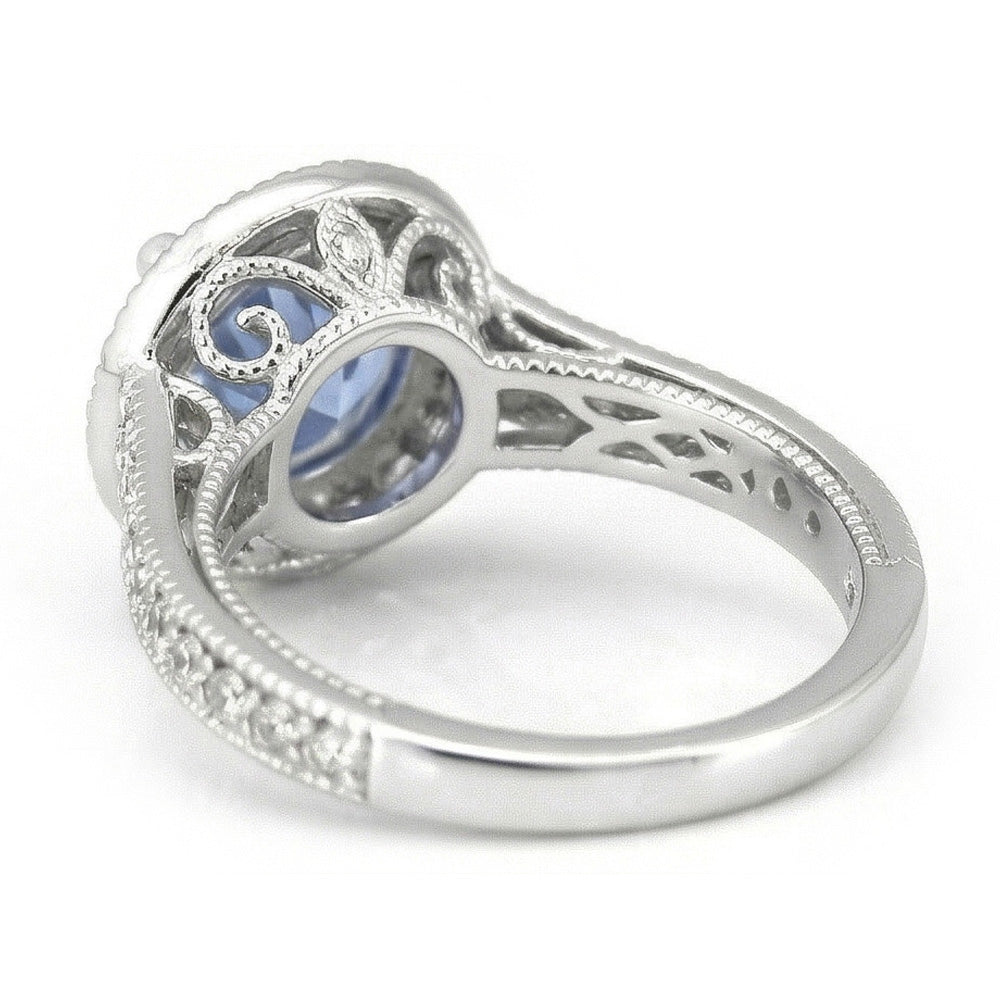 echter round diamant 4.86Karat ring Profilansicht