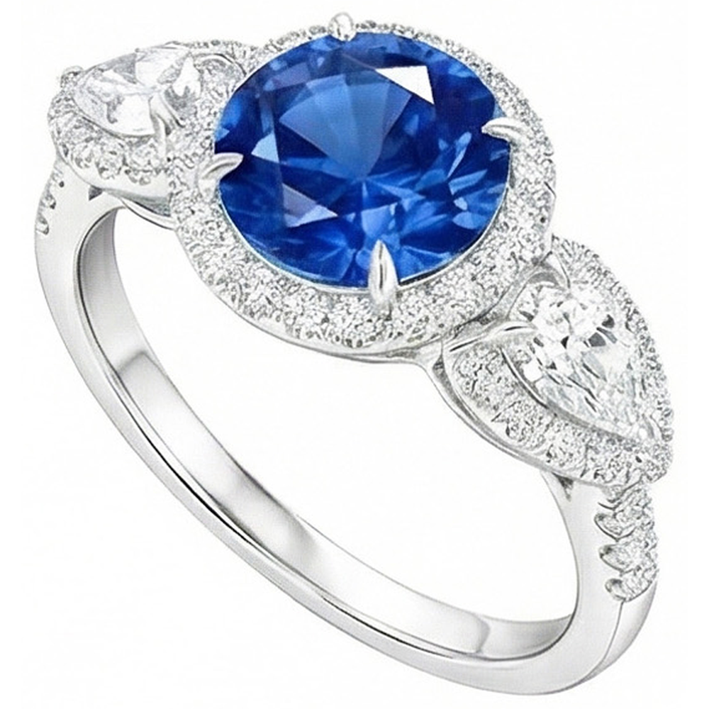 echter marquise saphir 5.30Karat ring Detailansicht
