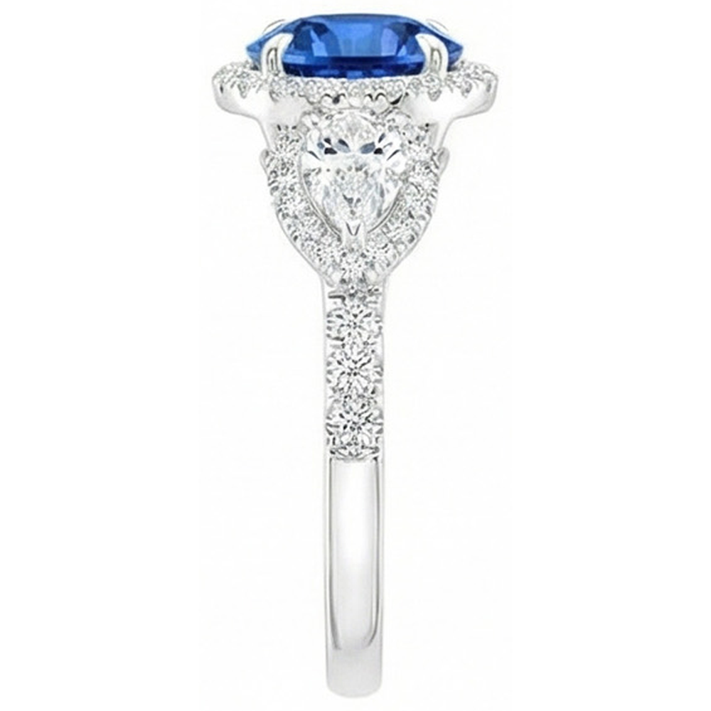 echter marquise saphir 5.30Karat ring Profilansicht