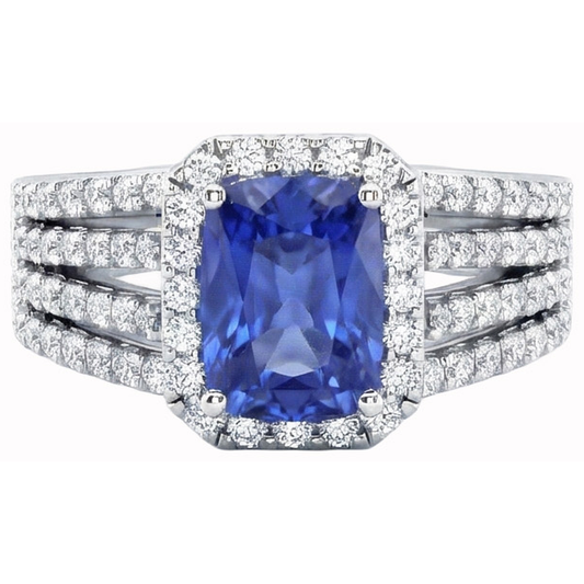 echter round diamant 5.50Karat ring Seitenansicht