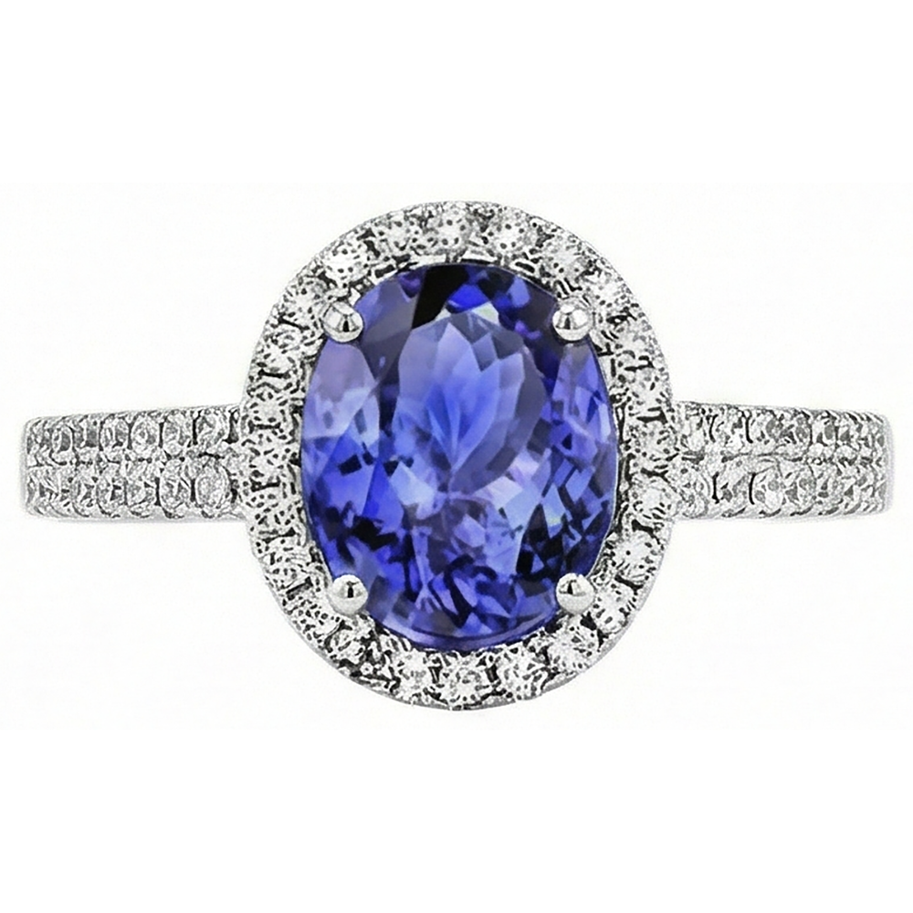 echter oval diamant 5.60Karat ring Seitenansicht