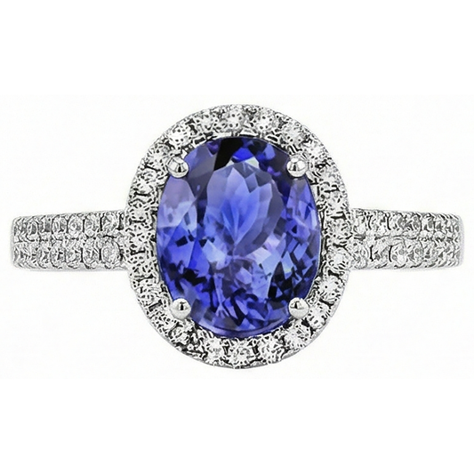 echter oval diamant 5.60Karat ring Seitenansicht
