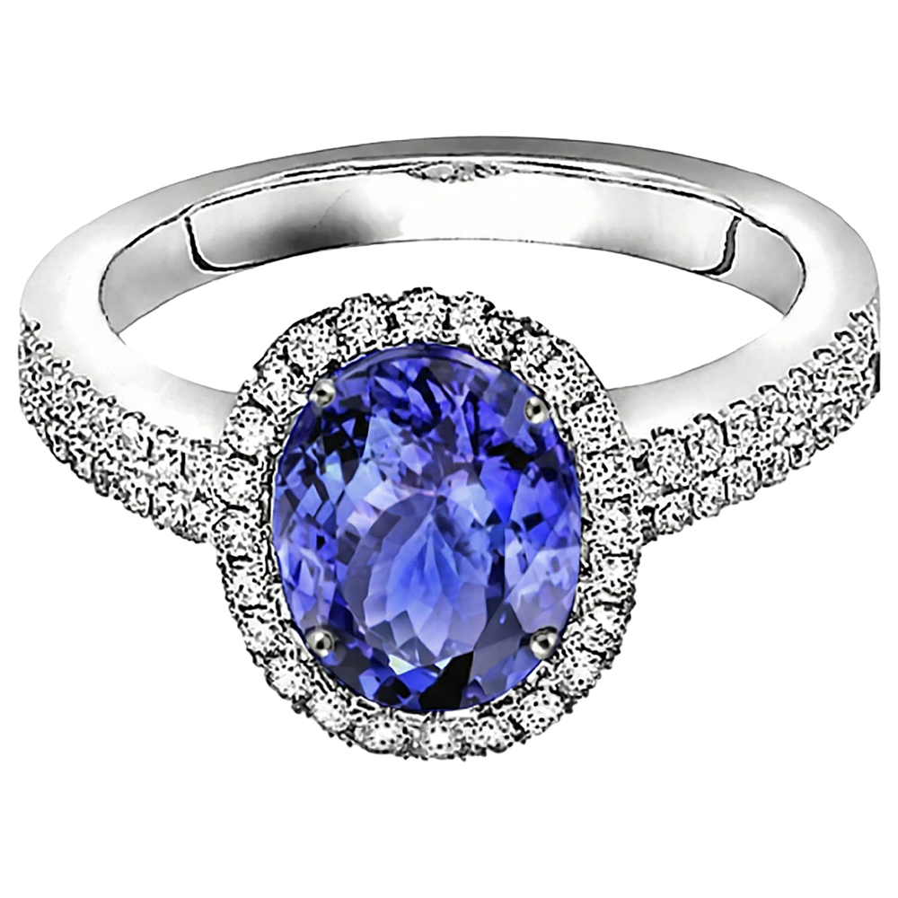 echter oval diamant 5.60Karat ring Detailansicht
