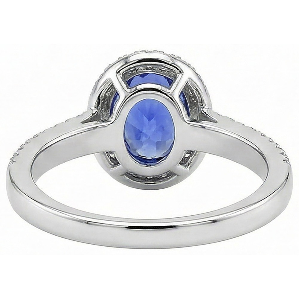 echter oval diamant 5.60Karat ring auf Weiß