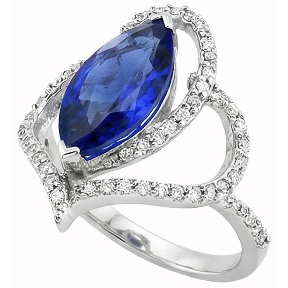 echter marquise diamant 5.66Karat ring Profilansicht