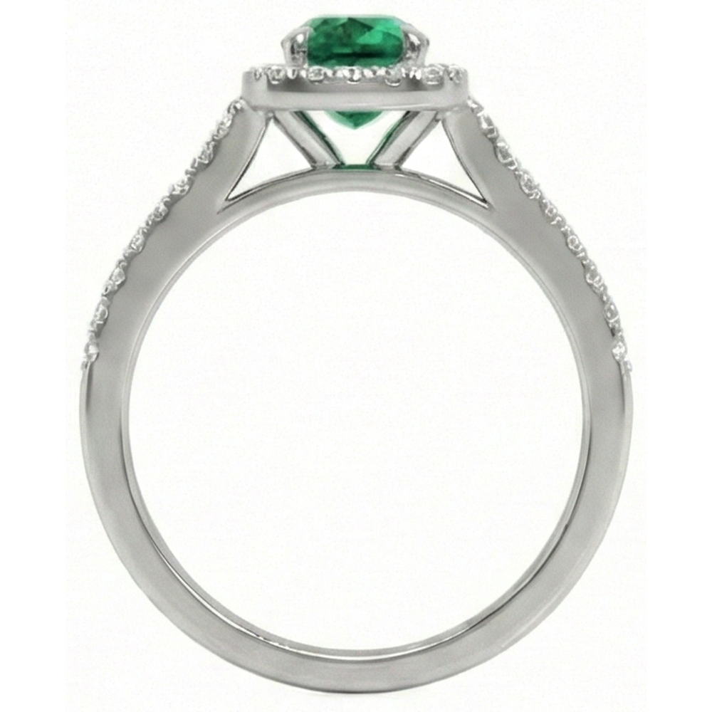 echter oval diamant 5.75Karat ring Profilansicht
