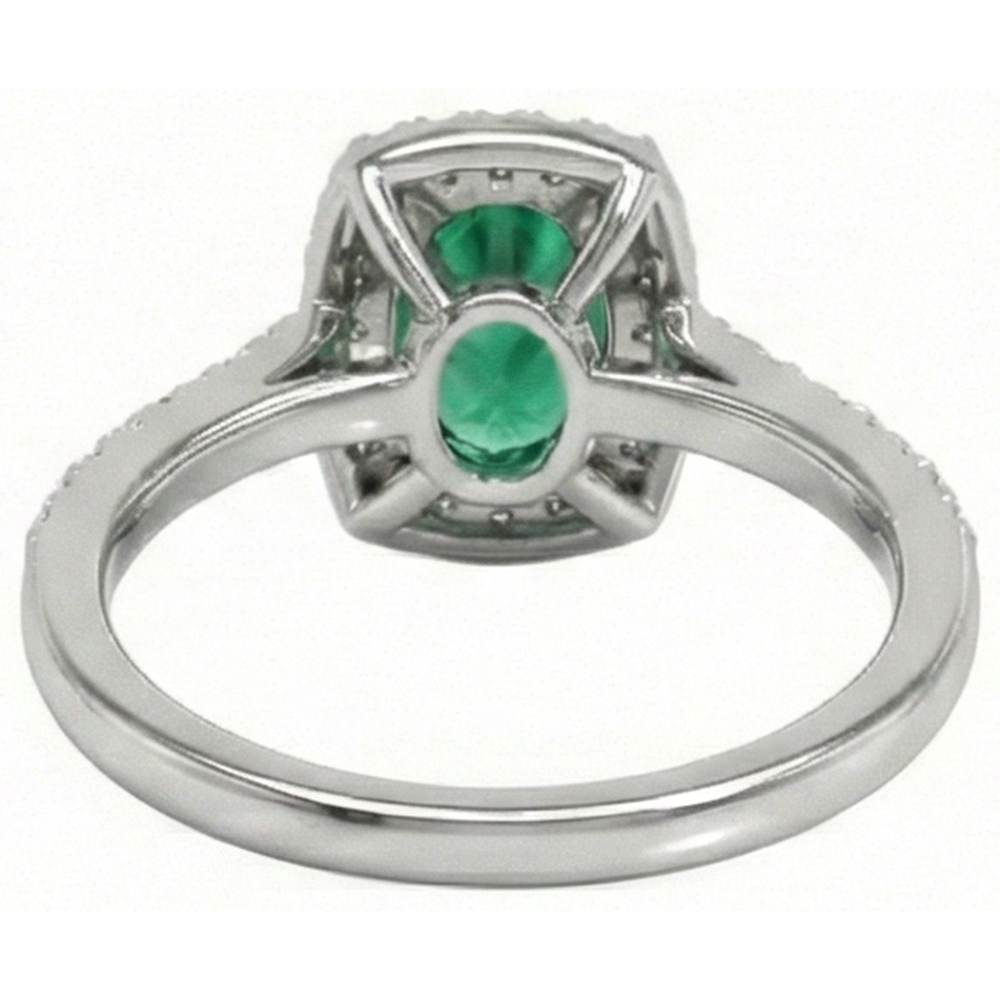 echter oval diamant 5.75Karat ring auf Weiß