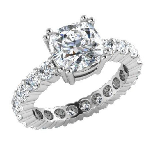 5 Karat Echt Diamantring Kissenschliff Weißgold 14K