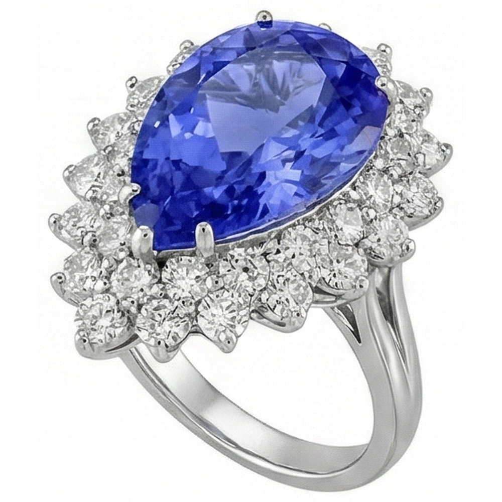 echter round diamant 5Karat ring Detailansicht