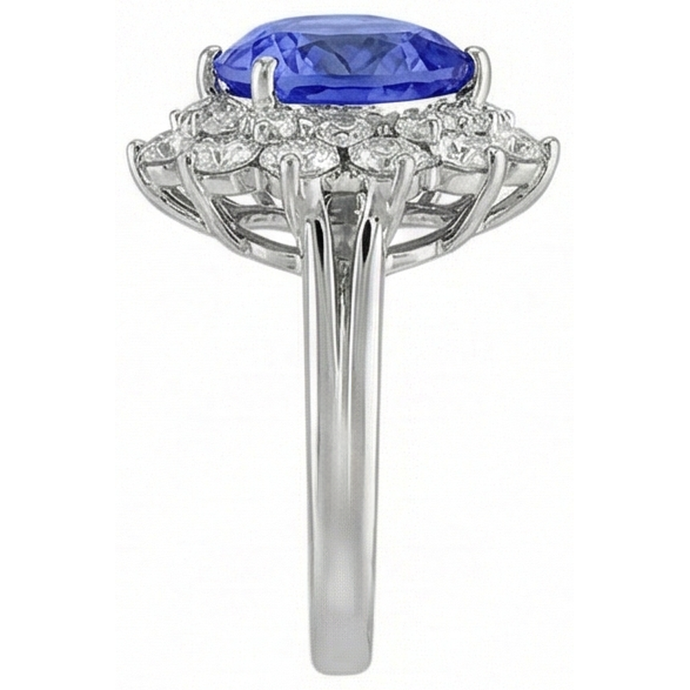 echter round diamant 5Karat ring Profilansicht