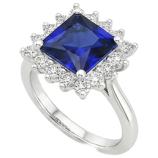echter round diamant 5Karat ring Seitenansicht